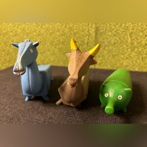 RARE Vintage 1964 Lakeside Kids Toys Colorful Farm Animal Figures Lot